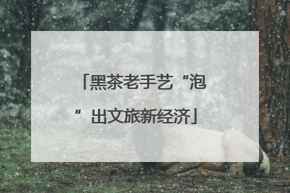 黑茶老手艺“泡”出文旅新经济