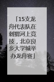 15支龙舟代表队在刺猬河上竞技，北京良乡大学城举办龙舟赛