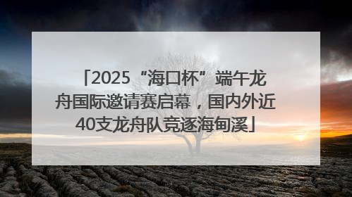 2025“海口杯”端午龙舟国际邀请赛启幕，国内外近40支龙舟队竞逐海甸溪