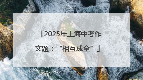 2025年上海中考作文题：“相互成全”
