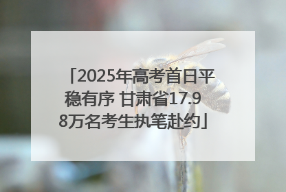 2025年高考首日平稳有序 甘肃省17.98万名考生执笔赴约