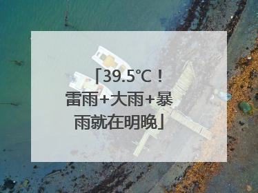 39.5℃！雷雨+大雨+暴雨就在明晚