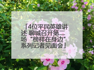 4位平民英雄讲述 聊城召开第二场“榜样在身边”系列记者见面会
