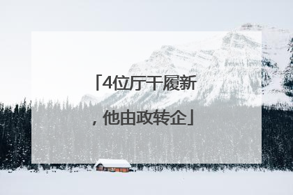 4位厅干履新，他由政转企