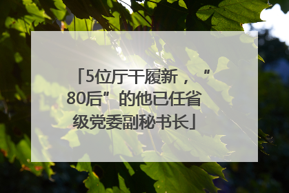 5位厅干履新，“80后”的他已任省级党委副秘书长