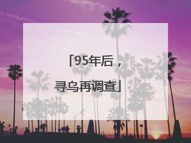 95年后，寻乌再调查